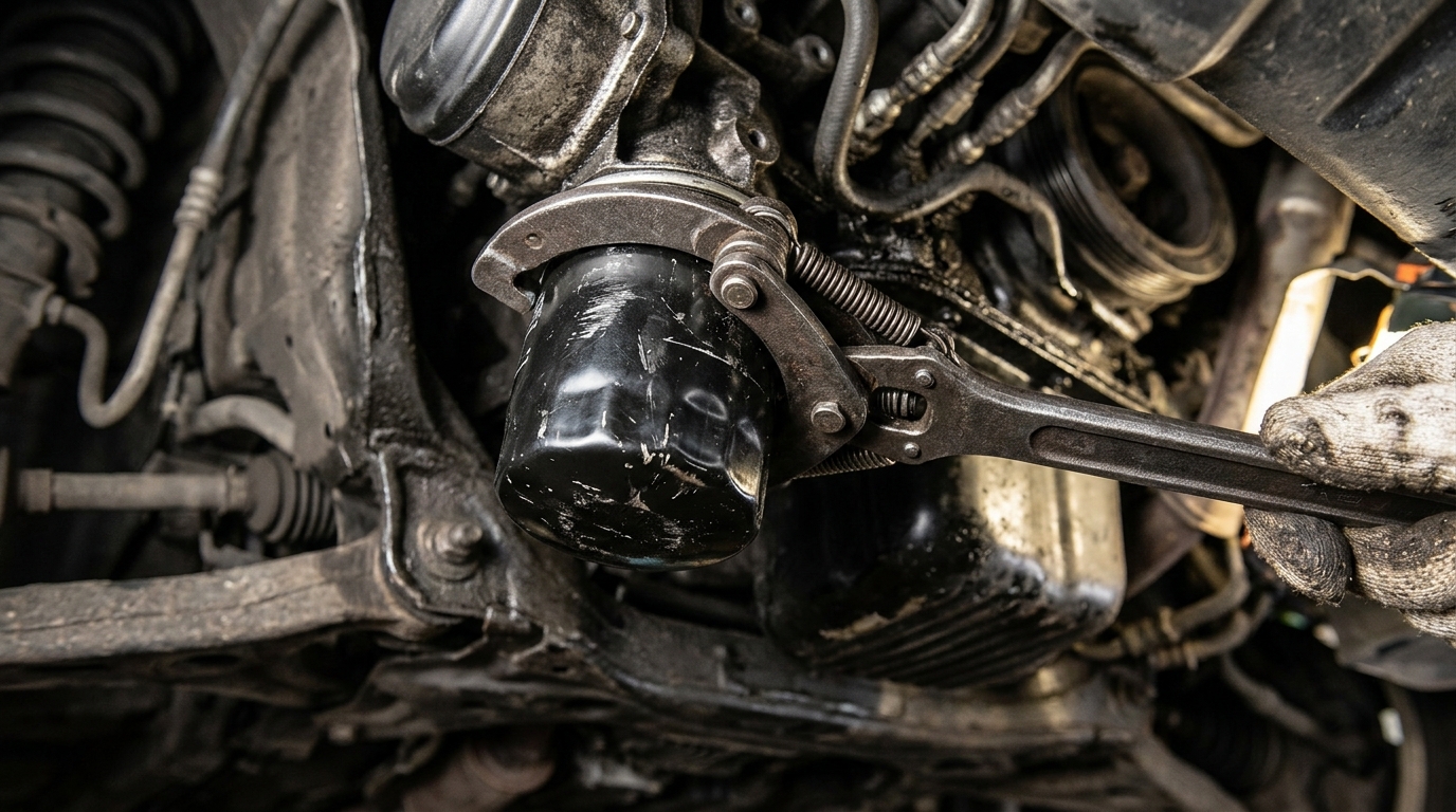 Comment faire une vidange sur une voiture : astuces pour desserrer un filtre à huile bloqué fort